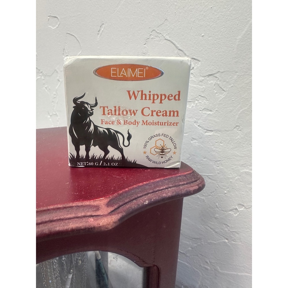 ELAIMEI Whipped Tallow Cream Face & Body Moisturizer 60g 2.1oz Grass Fed‎